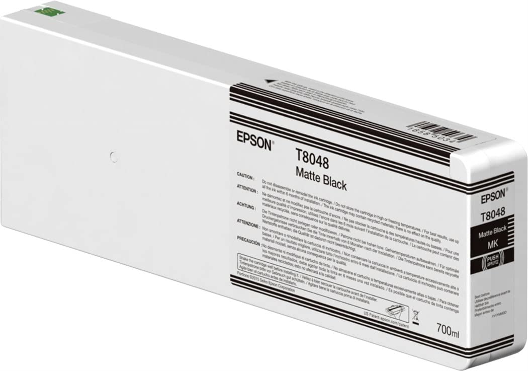 New, Pre-Owned - Epson 700ml UltraChrome HD Matte Black Ink Cartridge, T804800