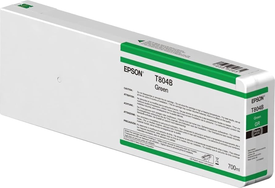 New, Pre-Owned - Epson 700ml UltraChrome HD Green Ink Cartridge, T804B00
