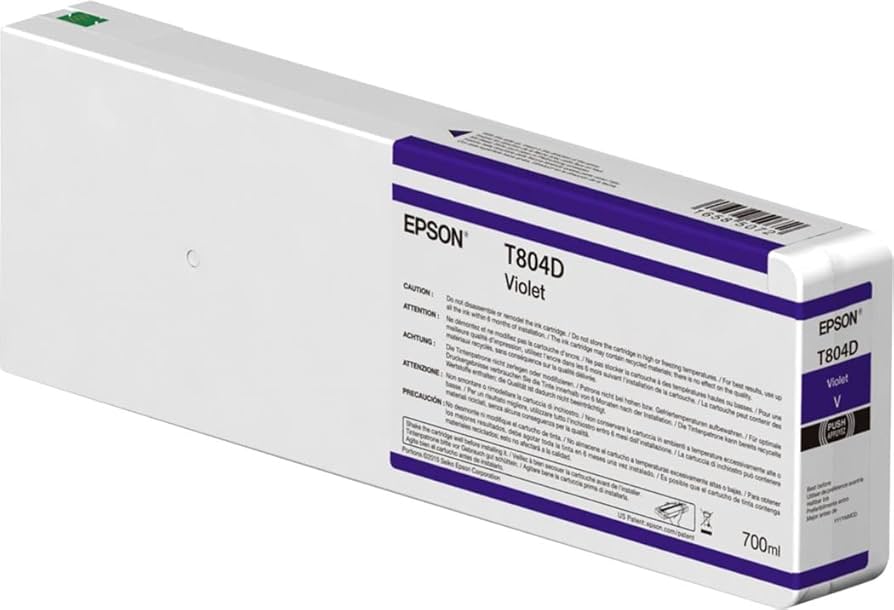 New, Pre-Owned - Epson 700ml UltraChrome HD Violet Ink Cartridge, T804D00