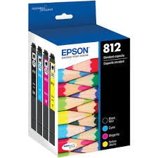 New, Pre-Owned - Epson 812 Standard Yield Multi-Color (4-Pack) Ink Cartridge T812120-BCS