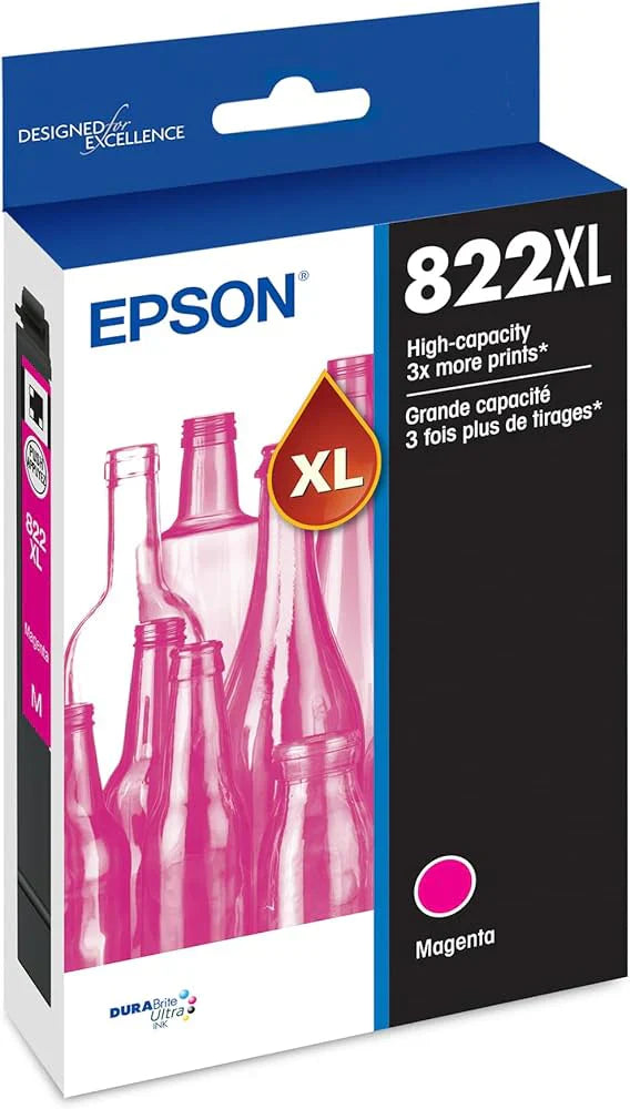 New, Pre-Owned - Epson T822XL Magenta High-Yield Ink Cartridge, T822XL320-S
