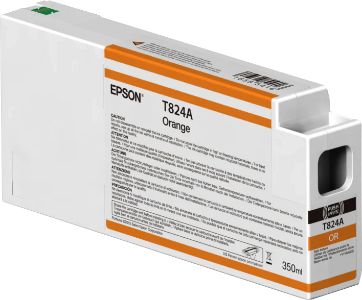 New, Pre-Owned - Epson 824 Orange Ink Cartridge, T824A00