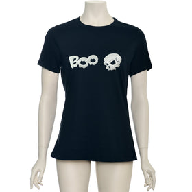 Skull Boo Glow in the Dark Puff Halloween Tee Shirt