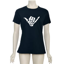 Glow in the Dark Shaka Skelelton Hand Tee Shirt