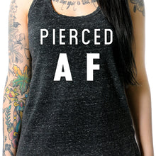 Pierced AF Black Gray Cosmic Twist Back Tank Top