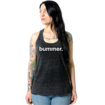 Bummer Black Gray Cosmic Twist Back Tank Top