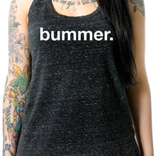 Bummer Black Gray Cosmic Twist Back Tank Top