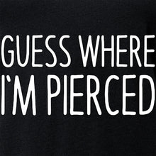 Guess Where I'm Pierced Black Tapered V-Neck Tee Shirt