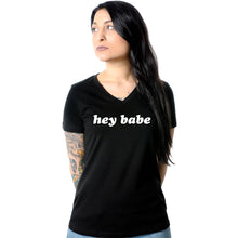 Hey Babe Tapered V-Neck Tee Shirt