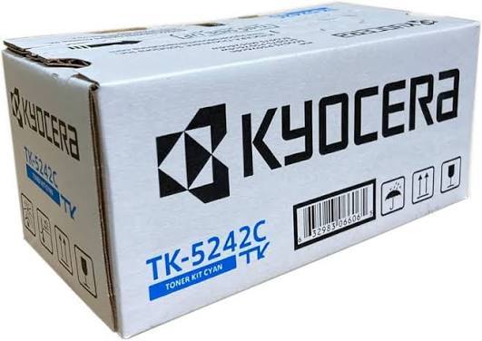 New, Pre-owned, Original Kyocera TK-5242C Standard Yield Cyan Toner Cartridge