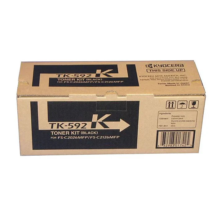 New, Pre-Owned - Kyocera TK-592 Standard Yield Black Toner Cartridge, TK-592K