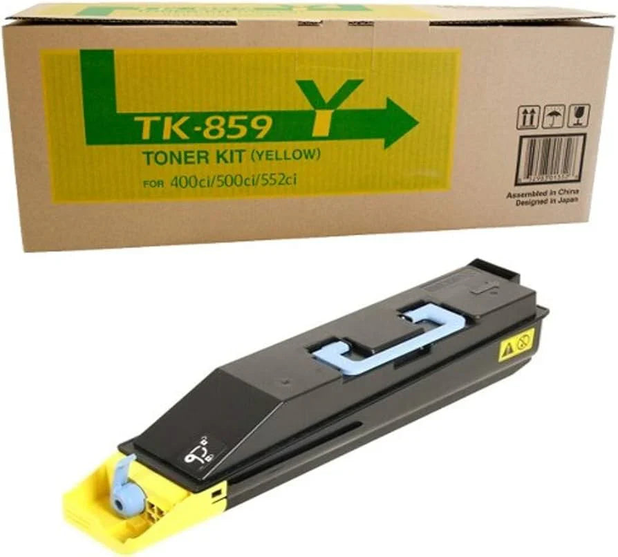 New, Pre-Owned - Kyocera TK-859 Standard Yield Yellow Toner Cartridge, TK-859Y