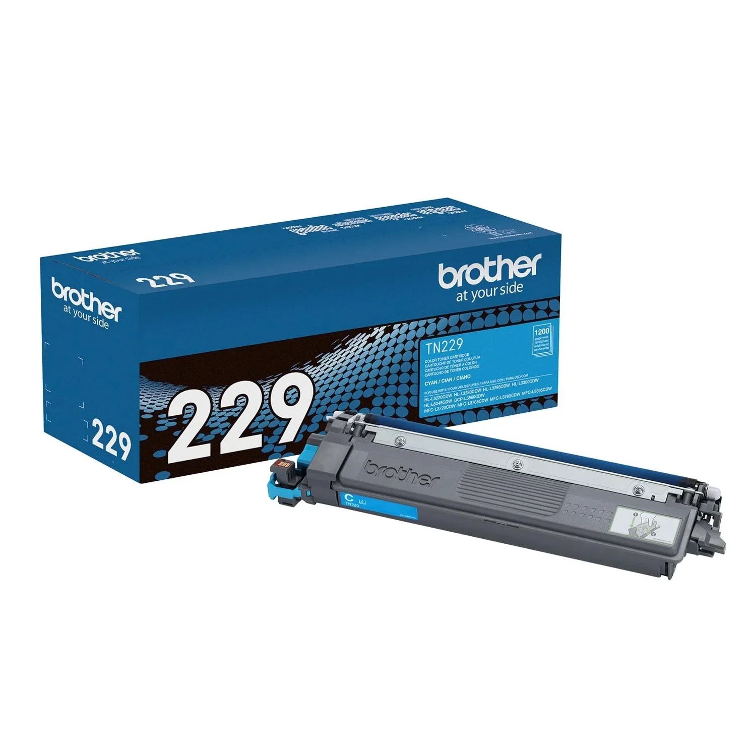 New, Pre-Owned - Brother TN-229 Standard Yield Cyan Toner Cartridge