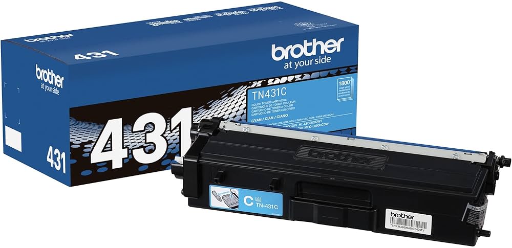 New, Pre-Owned - Brother TN431 Standard-Yield Cyan Toner Cartridge, TN431C