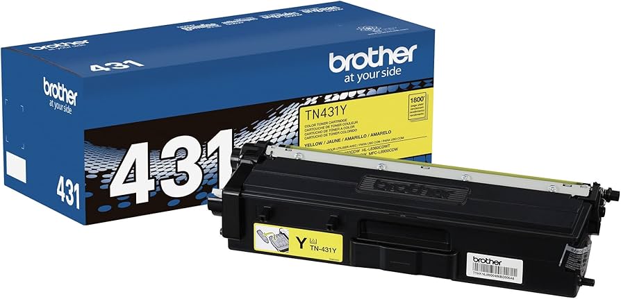 New, Pre-Owned - Brother TN431 Standard-Yield Yelow Toner Cartridge, TN431Y