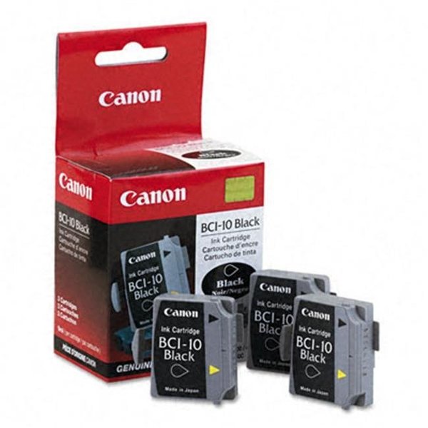New, Pre-Owned - Canon BCI-10 Black Ink Cartridge-3 Pack
