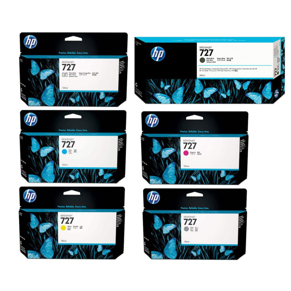 New, Pre-Owned - HP 727 300ml & 727 130ml  Ink Cartridge-Combo Pack