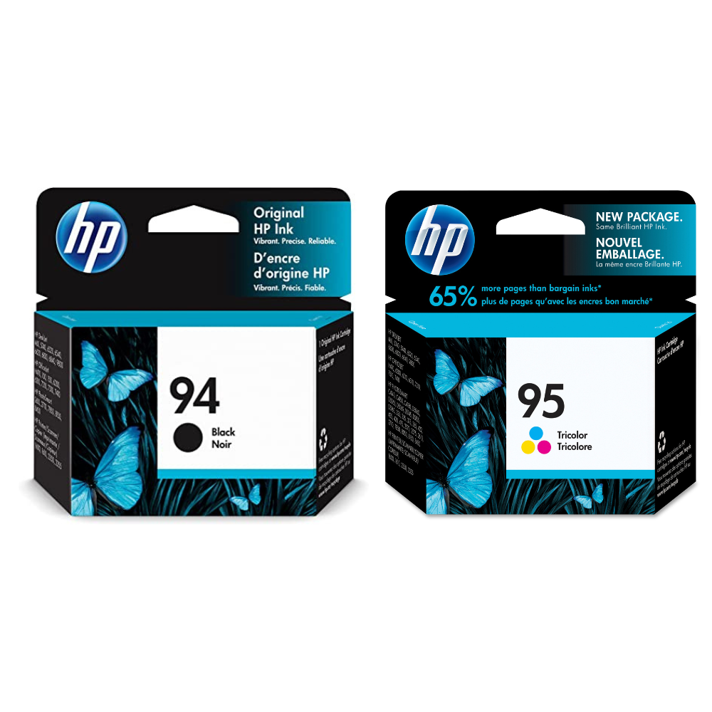 New, Pre-Owned - HP 94 Black & New, Pre-Owned - HP 95 Tri-Color Ink Cartridge