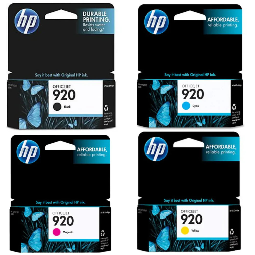 New, Pre-Owned - HP New, Pre-Owned - 920 Black, Cyan, Magenta & Yellow Ink Cartridges