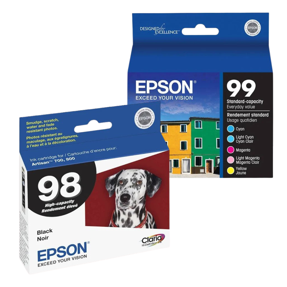 New, Pre-Owned - Epson T098/T099 Black and Color Ink Cartridge-6 Pack