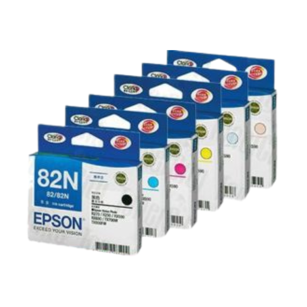 New, Pre-Owned - Epson 82 Black and Color Ink Cartridge-6 Pack