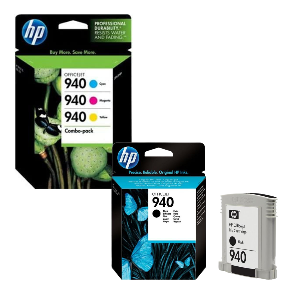 New, Pre-Owned - HP 940 Black, Cyan, Magenta, Yellow Ink Cartridges ( 4 Pack )