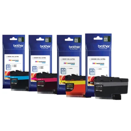 New, Pre-Owned - Brother LC3035XXL High Yield Tri-Color Ink Cartridge-Pack-4