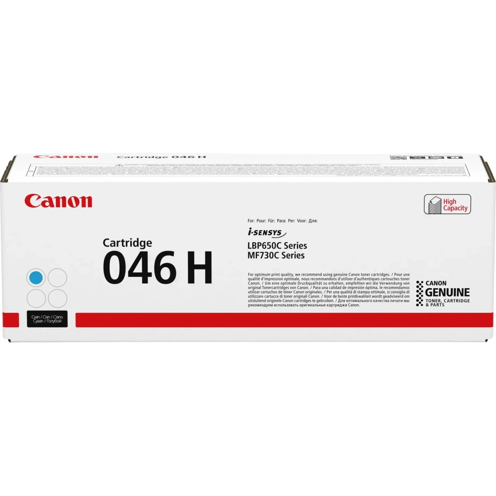 New, Pre-Owned - Canon 046H High Yield Cyan Toner Cartridge, 1253C001AA