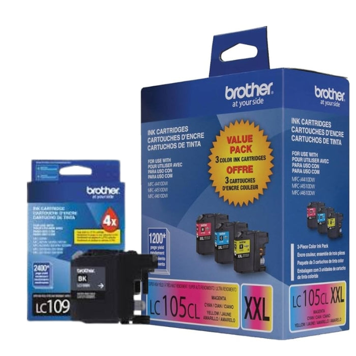 New, Pre-Owned - Brother LC109/105 Multi-Color (BCMY) Ink Cartridge