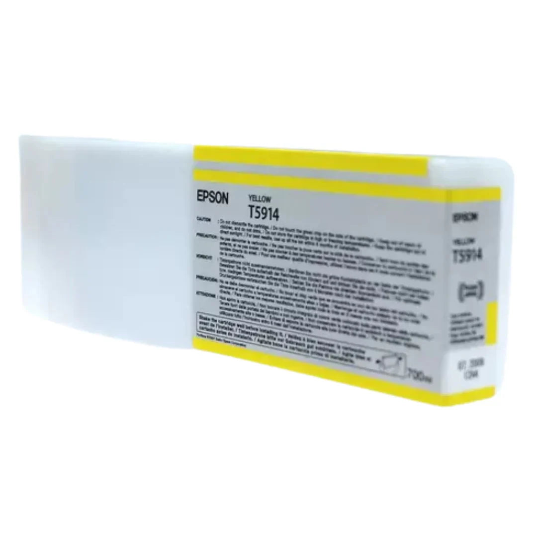 New, Pre-Owned - Epson T5914 Yellow UltraChrome K3 Ink Cartridge, T591400