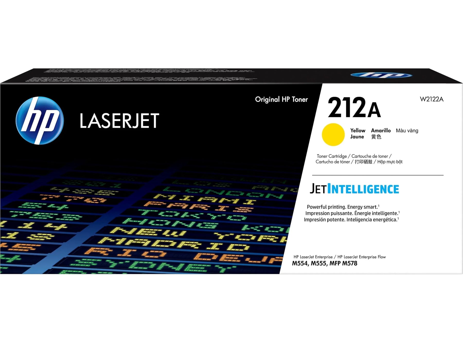 New, Pre-Owned - HP 212A Standard-Yield Yellow LaserJet Toner Cartridge, W2122A