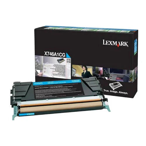 New, Pre-Owned - Lexmark X746A1CG Standard Yield Cyan Toner Cartridge