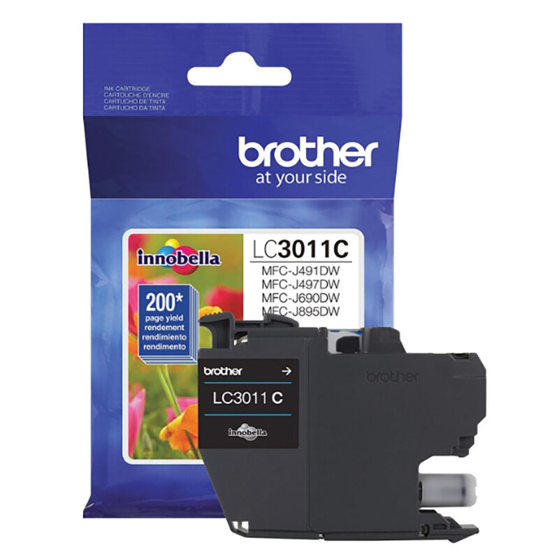 New, Pre-Owned - Brother LC3011 Cyan Ink Cartridge