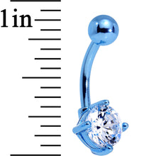 Clear Cubic Zirconia Gem Multicolor Belly Ring Set of 5