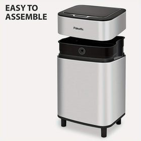 Automatic Stainless Steel Sensor Trash Can – Hands-free Quiet Close & Odor-Control System