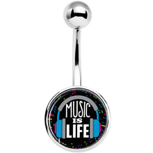 Music is Life Headphones Belly Ring