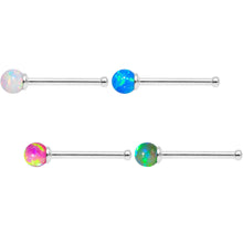 Multi Color 2.5mm Synthetic Opal Ball Nose Bone 4 Pack Set