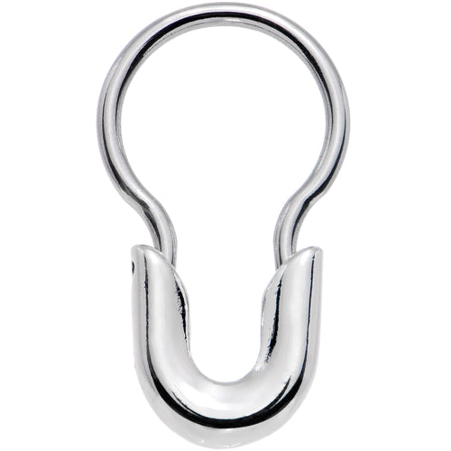 16G 5/16 Safety Pin Stainless Steel Septum Ring