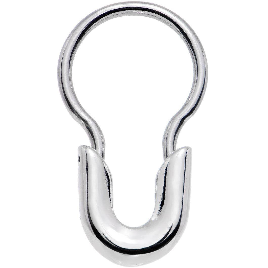 16G 5/16 Safety Pin Stainless Steel Septum Ring
