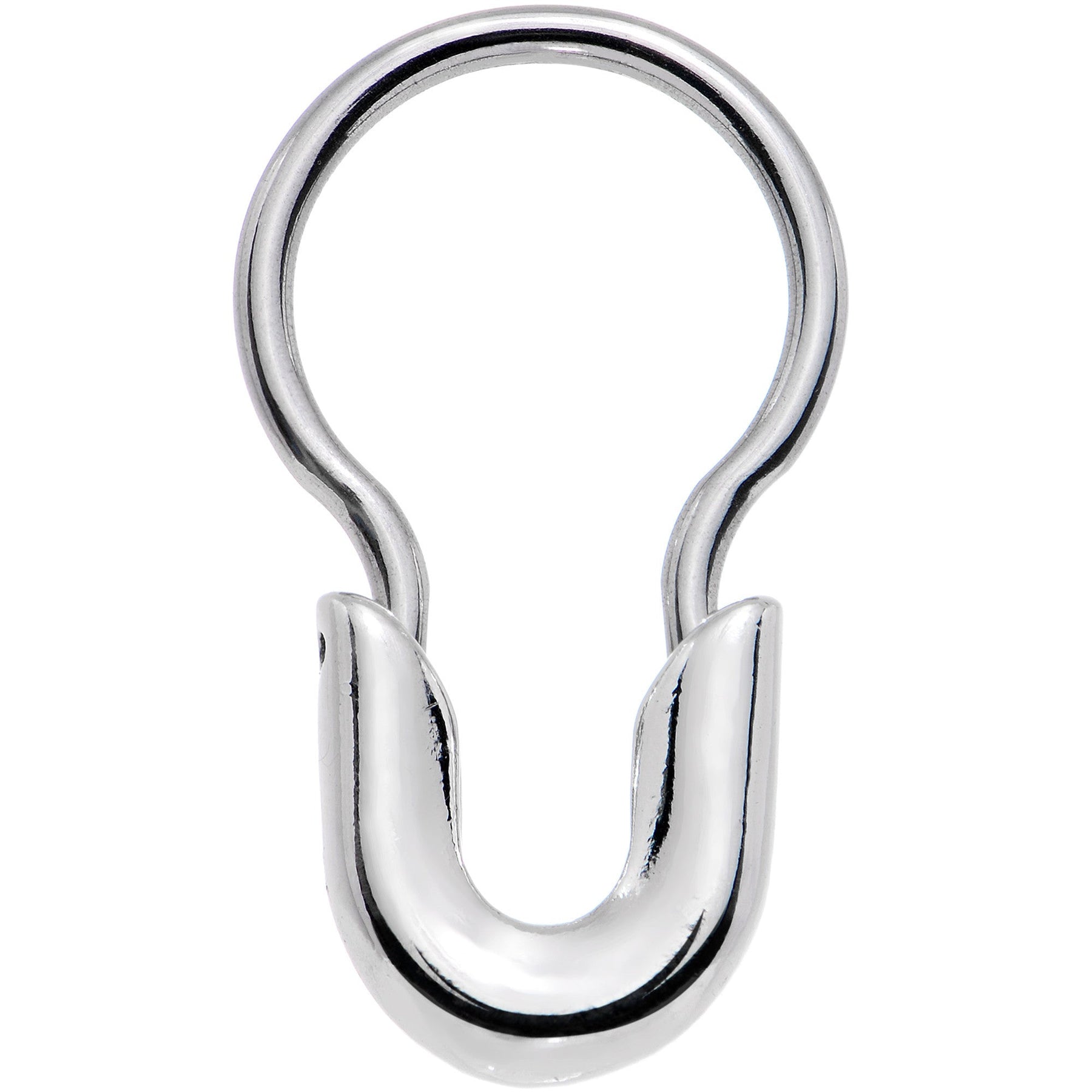 16G 5/16 Safety Pin Stainless Steel Septum Ring