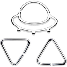 16G 5/16 Outer Space UFO Septum Ring Pack Set of 3