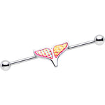 14G Pink Mermaid Scale Tail Industrial Barbell 38mm