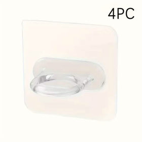 4-Pack Clear Adhesive Utility Hooks