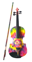 Tie Dye Violin Outfit | Hand Applied Tie-Dye Design & Crystal Fine Tuners