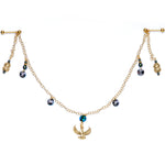 Egyptian Goddess Dangle Nipple Chain Created with Crystals