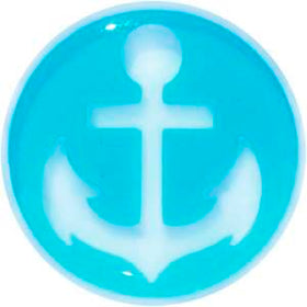 Clear Acrylic Double Flare Turquoise Blue Anchor Saddle Plug Set 6mm to 20mm
