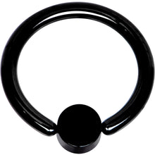 14G 3/8 Clear Gem 4mm Disc Black IP BCR Captive Ring