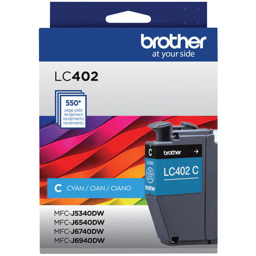 New, Pre-Owned - Brother LC402C Standard Yield Cyan Ink Cartridge