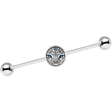 14G Black White Leopard Eyes Industrial Barbell 37mm