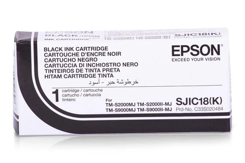 New, Pre-Owned - Epson SIJIC18(K) Black Ink Cartridge, C33S020484